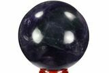 Colorful, Purple Fluorite Sphere - China #109646-1